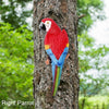 Resin Parrot Bird Statue Outdoor Garden Ornament Decoration Wall Tree Lawn Decor