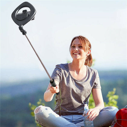 Dimmable LED Ring Fill Light Bluetooth Selfie Stick Tripod For iPhone Samsung