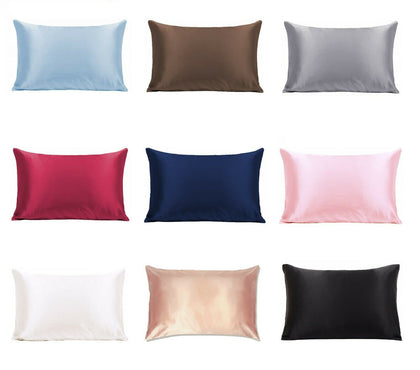 Pure Silk Pillowcase Satin Pillow Cases Cushion Covers Home Decor Bed Bedding