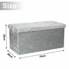 Crushed Velvet Diamante Ottoman Storage Box Folding Stool Space Saving Pink Grey