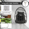 Hanging Egg Chair Egg Swing Hammock Chair w/ Head Pillow & Large Seat Cushion