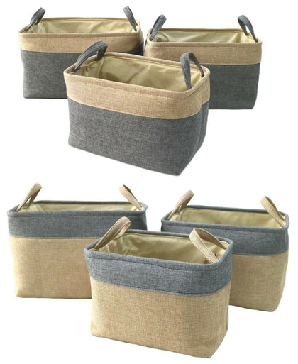 Large Storage Baskets, Set of 3, Organiser Baskets Bedroom Bathroom Shelves Toys