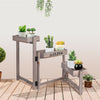 3Tier Vertical Garden Planter Stand Plant Flower Pot Ladder Shelf Folding Portab