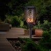 8PCS Solar Dancing Flame Lamp LED Torch Stake Flickering Outdoor Garden Light UK