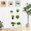 3 Layers White Ladder Shelf Bookshelf Display Rack Plant Stand Storage Foldable