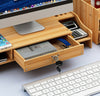 Monitor Stand PC Laptop Computer Tidy TV Screen Riser Rack w/Storage Drawer