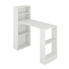 White Office Computer Desk with 4 Tier Shelves PC Laptop Study Table Workstation