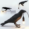 Bird Table Lamp Resin Crow Desk Lamps Bedroom Study Light Fixture Home Deco