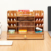 Wooden Pen Pencil Storage Holder Organizer Office Desk Tidy Case & Large