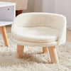 Fluffy Pet Bed Stool Cat Kitten Sleeping Sofa Bed Washable Cushion Wooden Legs