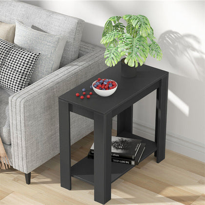 Narrow End Table Sofa Side Coffee Table Bedside Storage Drawer Nightstand Small
