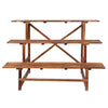 Flower Steps 3 Tier Wooden Plant Ladder Stand Lightweight Wood Garden In/Outdoor