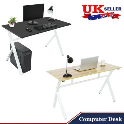 Wood PC Computer Desk Corner Wooden Desktop Table Office Workstation Modern UK