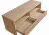 Modern TV Unit Stand 120cm Media Cabinet 2 Drawers + Shelf Oak Effect