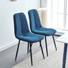 Set of 2 Velvet Dining Chairs High Back Padded Seat Dinning Room Home Office UK