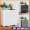 UKING Sideboard High Gloss Cabinet Cupboard Storage Chipboard With Drawer & Door