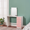 Modern Dressing Table Set Makeup Desk w/4 Drawer Large Mirror &Stool Bedroom UK