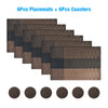 12PCS PVC Place Mats and Coasters Non-slip Washable Dining Table Placemats UK