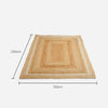Jute Area Rug Rectangular Carpet Living Room Mat 155x220cm Border Rug