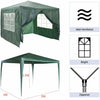 Gazebo 3x3M Heavy Duty Stronger Waterproof Fully Garden Canopy Tent With 4 Sides