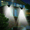 4X 100LED Solar Power PIR Motion Sensor Wall Lights Outdoor Garden Security Lamp