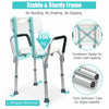 Height Adjustable Padded Tub Bath Seat Disability Shower Chair Stool W/ Armrest