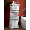 3 Tier Laundry Basket Trolley Storage Cart Mobile Washing Clothes Sorter Hamper
