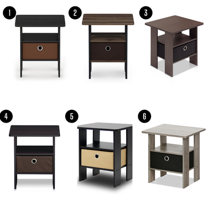 Furinno Andrey End Hallway Console Table/ Night Stand Storage Shelf with Drawer