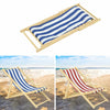 Traditional Stripe Folding Solid Wood Garden Beach Sea Pool Side Chair Deckchair
