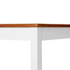 Brown&White Solid Wood Dining Table and 4 Chairs Set Home Kitchen Furniture Set