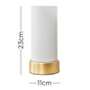 Gold Metal Touch Table Lamp Light Frosted Glass Shade Bedside Lighting LED Bulb