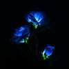 3 LED Solar Power Rose Flower Stake Lights Outdoor Garden Path Luminous Lamps