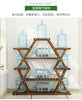 Utility Large Balcony 6-Tier Plant Stand Solid Wood Shelf Ladder Storage Rack UK