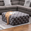 Extra Large Chesterfield Footstool Ottoman Coffee Table Bench Stool Plush Velvet