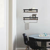 2 Long Natural Wood Black Metal Wire Wall Shelving Hanging Towel Bar Hanger Rack