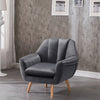 Stylish Upholstered Chair Cosy Sofa Reading Tub Chair Crease Stitched Back Home