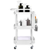 3 Tier Kitchen Trolley Cart Handle Slim Rolling Wheel Storage Basket Rack Salon