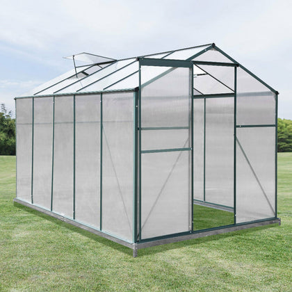 Heavy Duty Aluminium Frame Walk-In Greenhouse Polycarbonate Panel Plant House