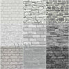 GREY CHARCOAL WHITE SILVER BRICK WALL WALLPAPER - RUSTIC MOROCCAN METALLIC STONE