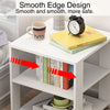 2 Tier White Bedside Table Cabinets Nightstand Bedroom Furniture Shelves Storage