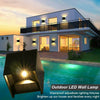 Black Cube Outdoor Night Wall LED Light Lamp Different Light Effect Modern Style