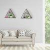 2Pcs Wall Display Rack Triangle Storage Shelf Floating Bookshelf for Living Room