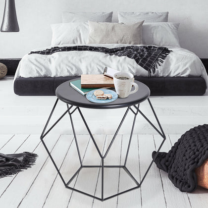 HOMCOM Coffee Table Side Table Nordic Minimalist Style Steel Living Room