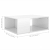 Coffee Table White 50x50x33.5 cm Solid Pinewood Living Room Quality Unit