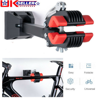 Wall Mount Bicycle Storage Rack Holder Foldable Maintenance Bracket Clamp UK