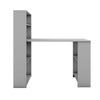 Computer Desk Laptop Study PC Table Home Office Corner Desk With Shelves Grey