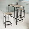 Garden Industrial Bar Set High Table 2 Stools Pub Dining Outdoor Furniture Set
