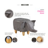 Animal Footstools Upholstered Ottoman Cushion Padded Seat Rest Stool Pouffe Gift