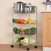 4 Tier Portable Kitchen Salon Spa Trolley Cart Storage Rack Rolling Wheels Metal