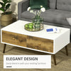 Coffee Table 4 Drawers for Living Room Reception Room Functional Table, Natural